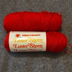 Red Heart Luster Sheen Rally Red Knit And Crochet Yarn